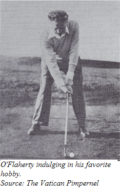 O'Flaherty golfing.